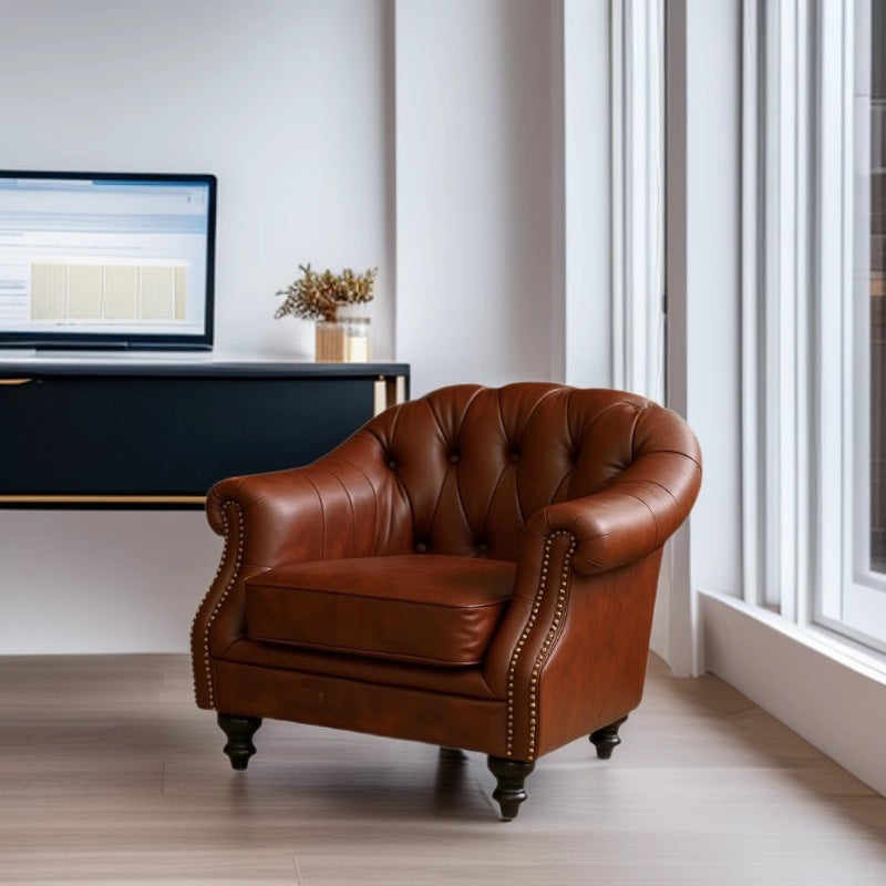 American retro tiger chair casual hotel bar cafe clothing store industrial style pull button single sofa chair