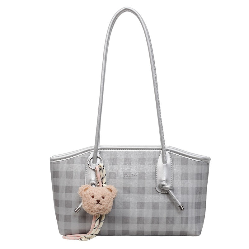 retroprinting armpit bag for women 2026new arrivalplaidcasualsatchel bag large capacity niche style shoulder bag