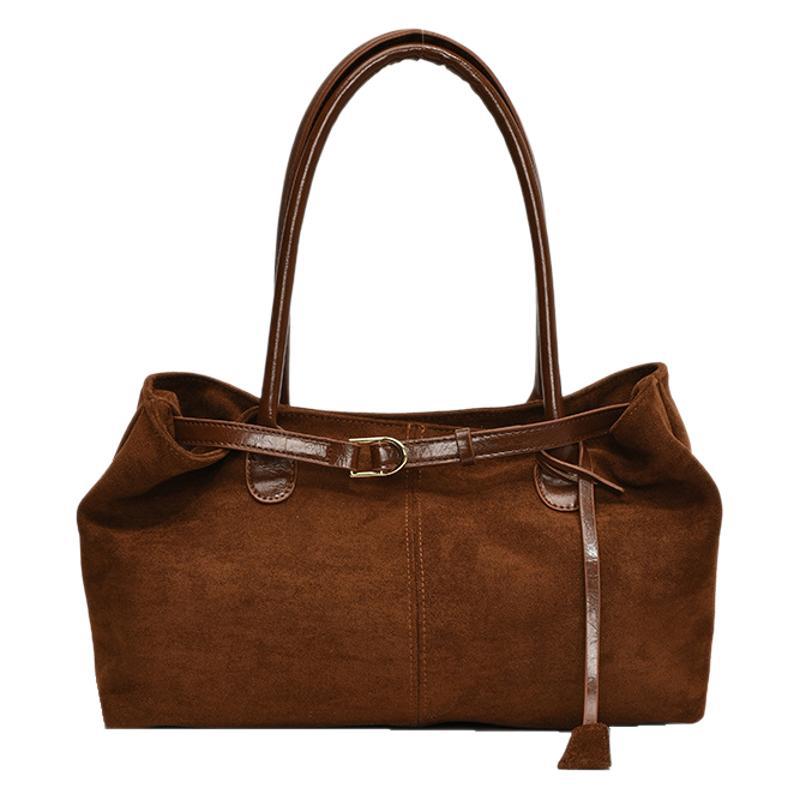 Retro fashion tote bag women's 2025 autumn and winter new large-capacity casual shoulder bag premium underarm bag