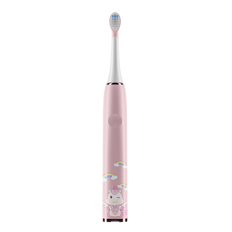 Fun kids toothbrush - soft bristles, gum protection, 5-speed waterproof sonic automatic electric rechargeable toothbrush for babies