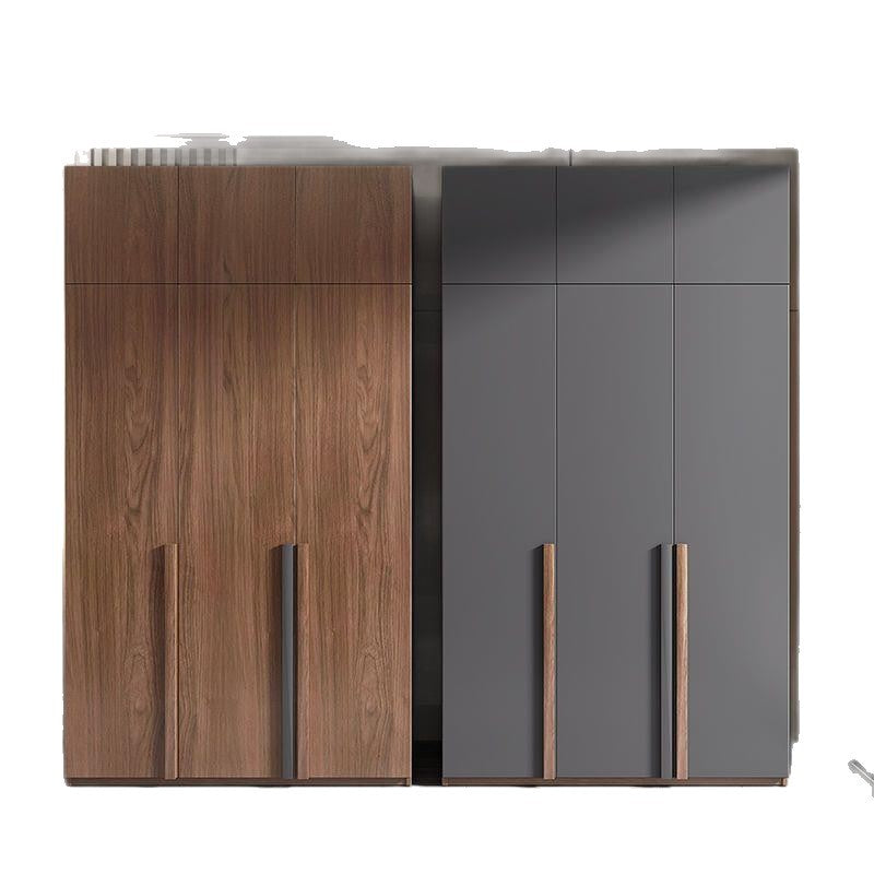 Wardrobe for home bedroom modern casual large capacity assembled multi-layer solid wood cabinet normcore storage light luxury wardrobe