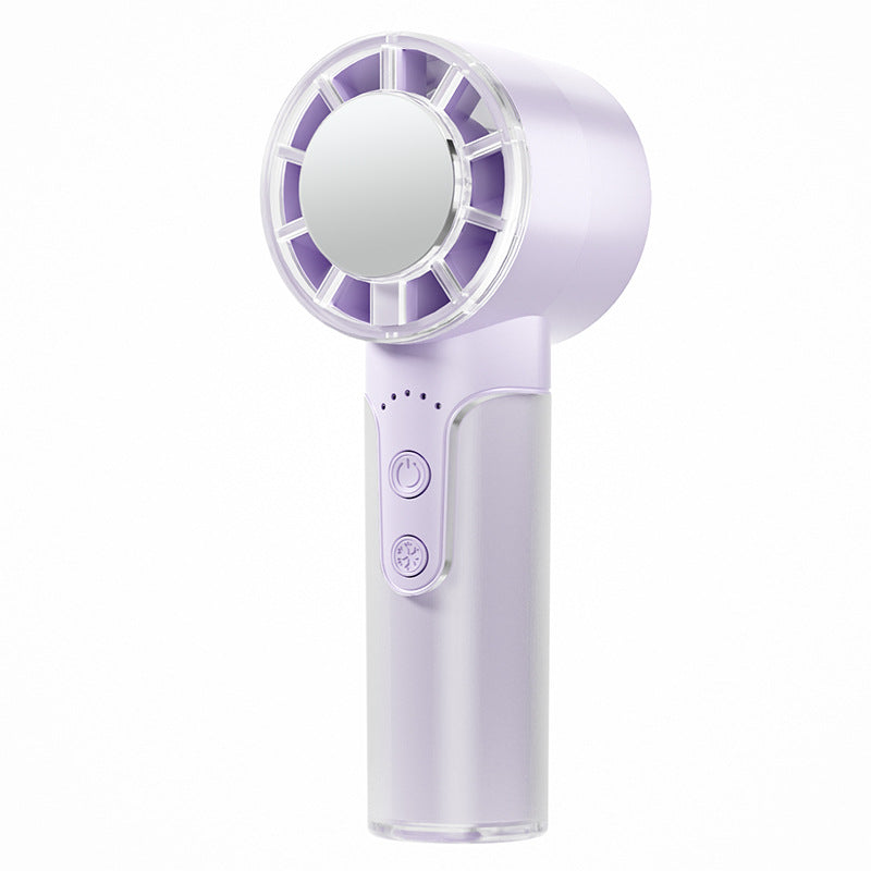 2026 new cross-border outdoor handheld fan - rechargeable, portable, digital display, mini transparent cooling fan - wholesale