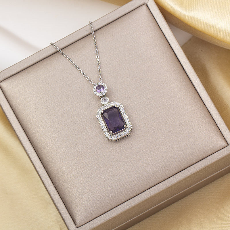 Necklace female nicheeasiest for match pendant fashion electroplating accessible luxury style accessible luxury design high-end titanium steel popular clavicle chain