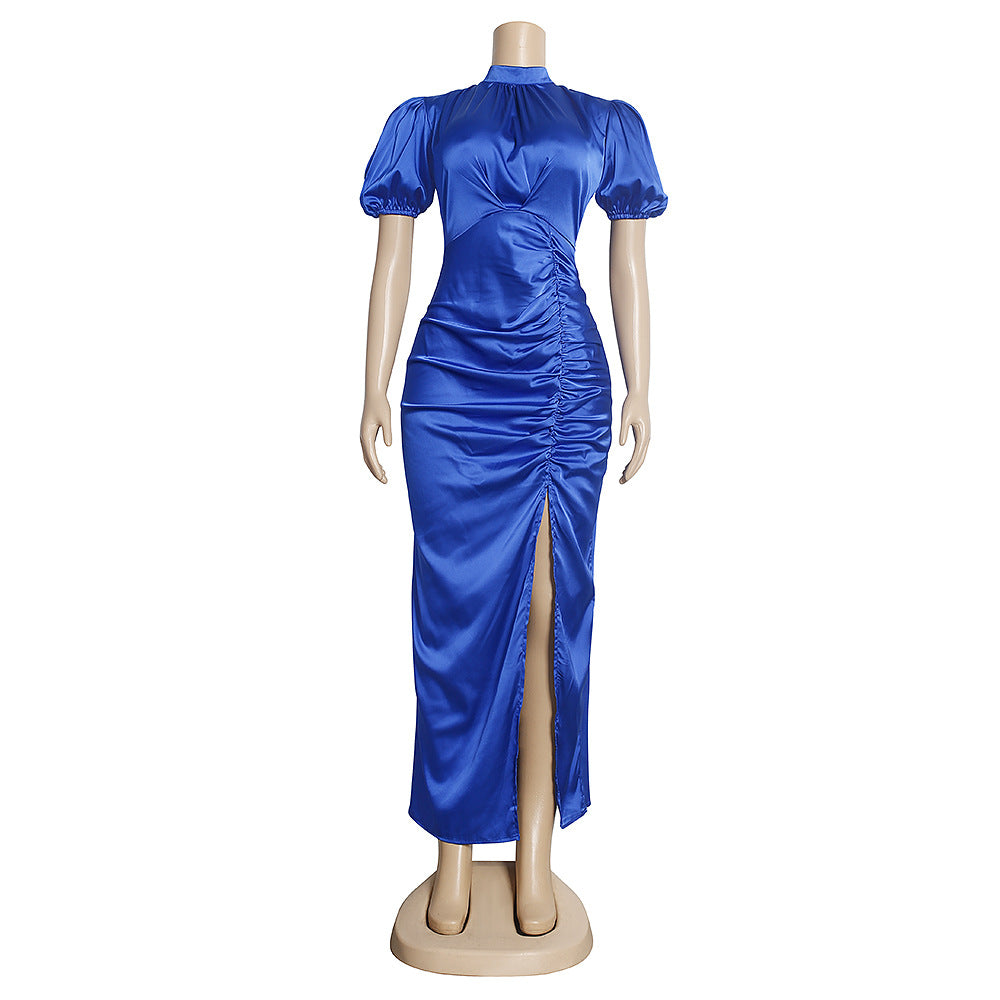 e-commerce independent site   sexy asymmetrical dress evening gown european and american women's clothing