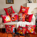 Festive pillow opening printing logo god of wealth gift bag decoration office sofa living room wholesale pillow cushion