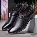 New men's leather shoes: lightweight, casual, durable, business-ready, spring/autumn style, round toe, soft leather, breathable, work & formal dress shoes