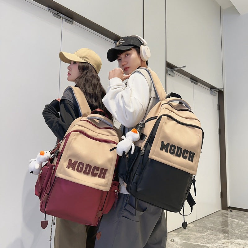 School bag female Japanese ins wind simple high school college student backpack large capacity women's bag anti-splashing travel backpack
