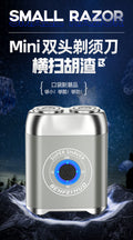 New mini electric shaver - compact, powerful, and portable. aluminum alloy beard trimmer, washable, for men