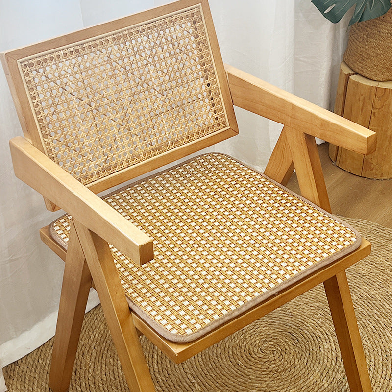 Summer cool rattan seat cushion, simple ice rattan square cool cushion, office chair breathable and non-slip seat cushion wholesale