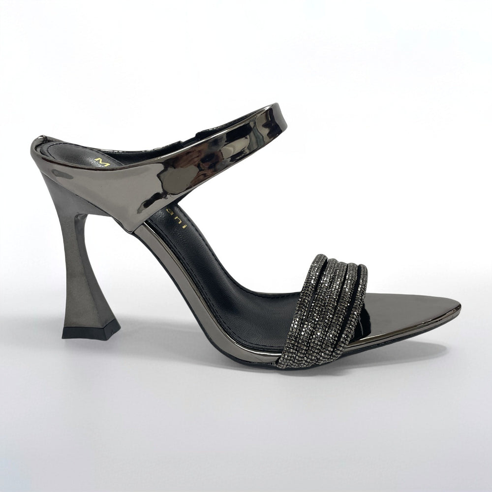 2026 summer new european and american style stiletto heel open toe pu leather high heel mules - women's fashionable outdoor half slippers