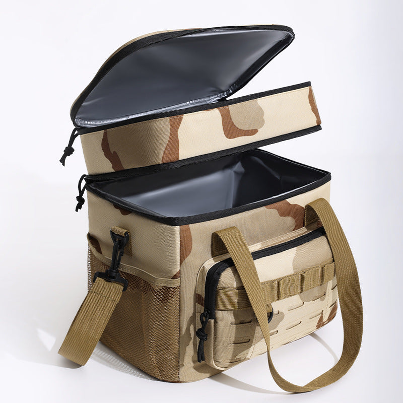 Beilian Picnic Insulation Box Portable Double-layer Outdoor Ice Bag Wholesale Delivery Large Capacity One Shoulder Anti-Leak Insulation Bag