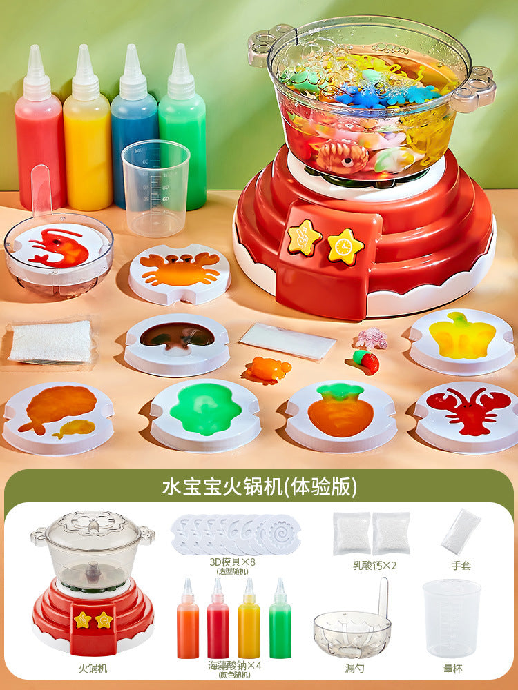 Mushroom water baby children DIY handmade magic water elf kitchen toy puzzle boy girl birthday gift