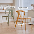 Scandinavian plastic chair balcony courtyard popular dining table and chair thickened dining chair stackable casual backrest stoolaccessible luxury