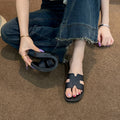 New breathable one-strap sandals & slippers for women - stylish, versatile, korean style, flat, soft sole, perfect for beach & pool