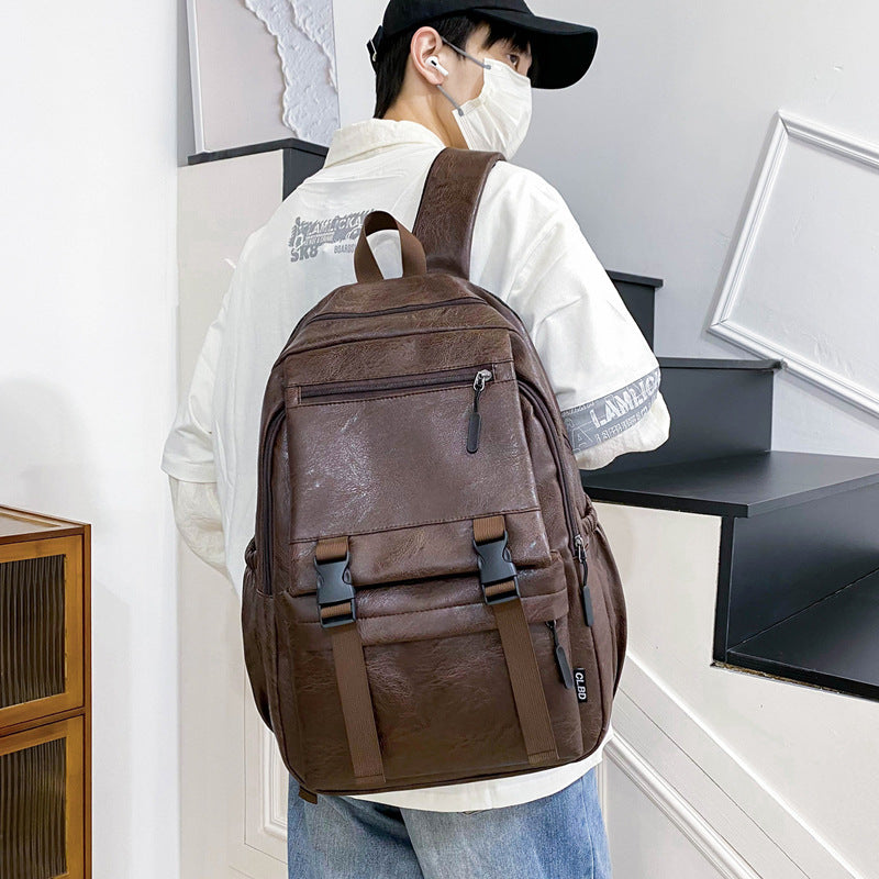New backpack men's trendy casual business travel bag high school student college student computer bag large capacity backpack