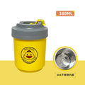304 stainless steel yellow duck soup cup portable breakfast cup small lunch box bucket with cutlery insulated student lunch box gift