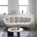 Designer's freehand space italian normcore shell sofa living room curved lounge chair cream style accessible luxury small apartment sand