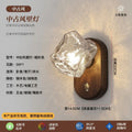 new vintage-inspired bedroom bedside ambient light, ice cube glass wall lamp, retro hallway wall sconce, stairway wall light