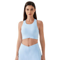 New high-impact tank top sports bra - seamless, backless, push-up, side support, yoga bra d25020