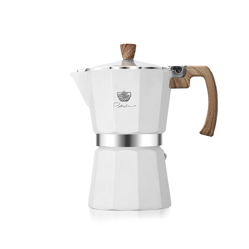Ten-cornered moka pot coffee pot food-grade aluminum espresso latte coffee machine export cross-border hand-brewed portable
