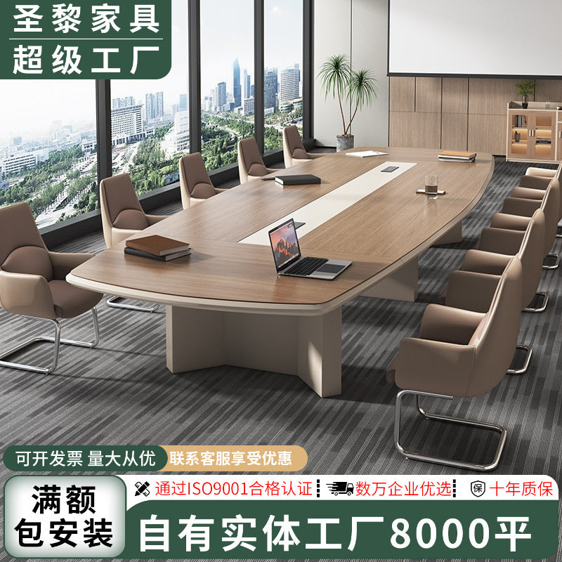 Saint li painted office conference table long table casual modern conference room bench reception table and chair combination negotiation table