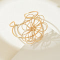 Multi-layered flower ring earrings wholesale cross-border niche design wrapped accessories irregular lines hollow bracelet for women
