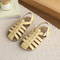 Vancahao  summer new children's casual roman sandals korean style girls' princess closed-toe beach shoes for kids