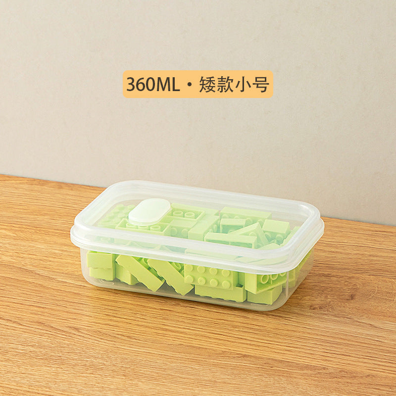 Children's toy storage box transparent with lid grid classification plastic desktop parts puzzle building block Lego storage box