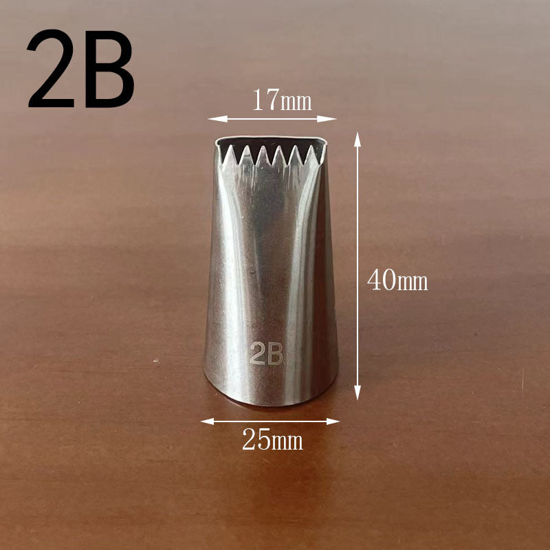 Medium decorating nozzle 1m#2d# seamless 304 stainless steel cream cake baking decorating tool in stock wholesale
