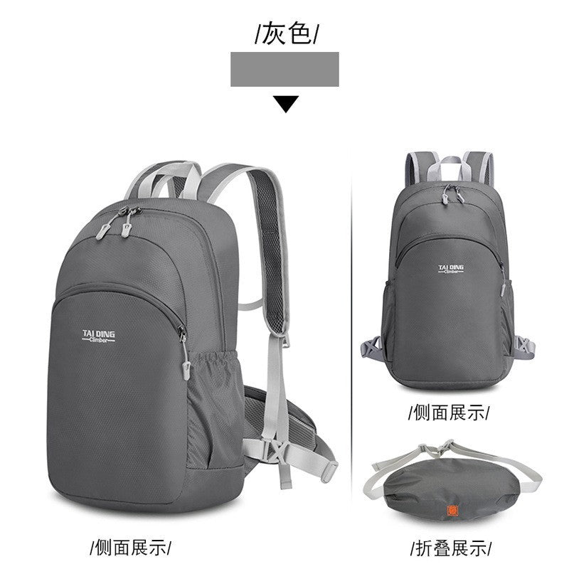 New backpack, portable female mountaineering outdoor sports travel bag, cycling large-capacity folding set, fanny pack.