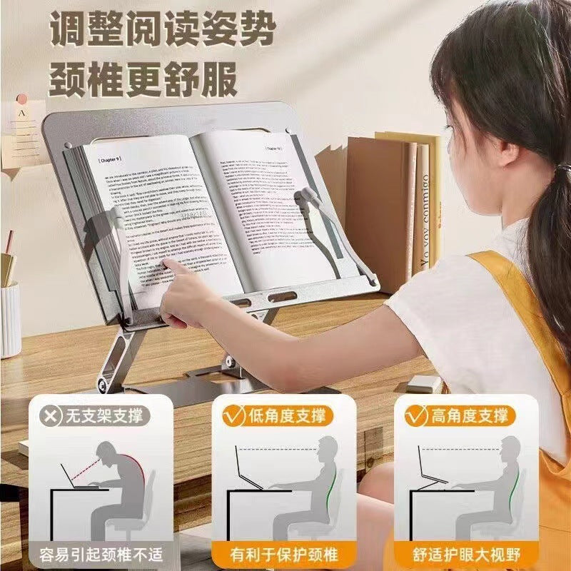 Multifunctional reading stand - desktop book holder for students - wooden tablet stand for kids - study shelf