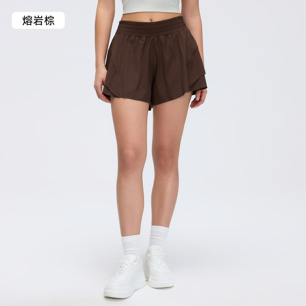 Summer quick-dry high-waisted workout shorts for women - lined, anti-exposure, lightweight, breathable yoga & fitness shorts d26011