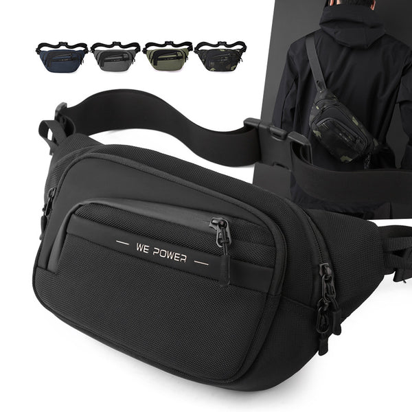 WEPOWER new  trend fanny pack men's simple fashion shoulder messenger bag commuter outdoor breast bag