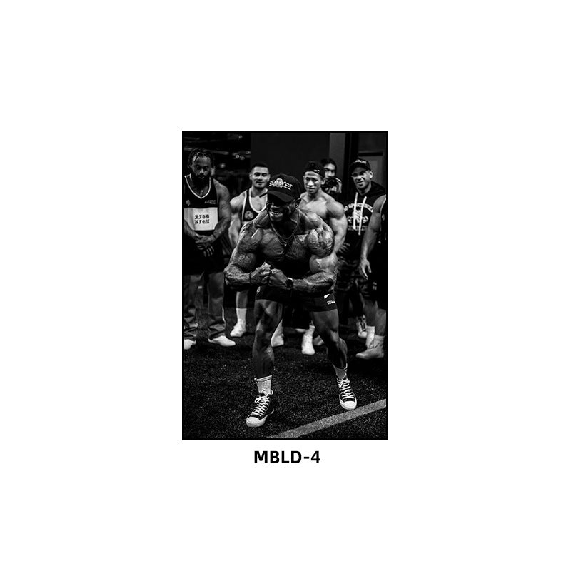 Gym wall decoration painting Brandon Hendrickson boxing gym fighting muscle man hanging painting bodybuilding personal trainer