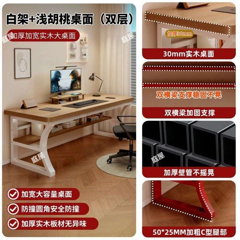 Garden house solid wood computer desk desktop office desk student writing desk for home bedroom e-sports desk workbench table