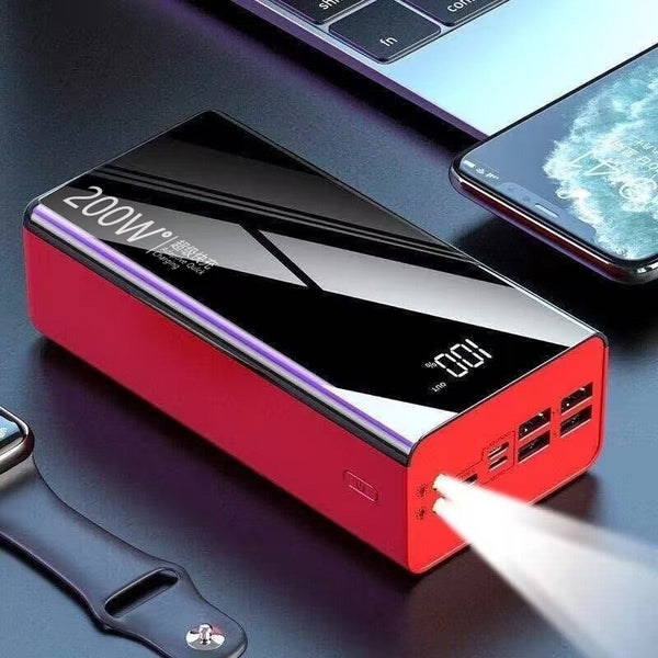 200W super fast charging power bank large capacity durable outdoor live camping dormitory mobile phone universal mobile power supply
