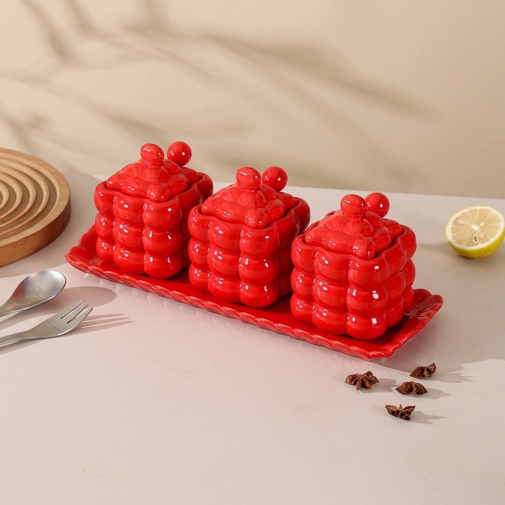 New macaron-colored marshmallow ceramic spice jar set - stylish kitchen salt shaker wholesale