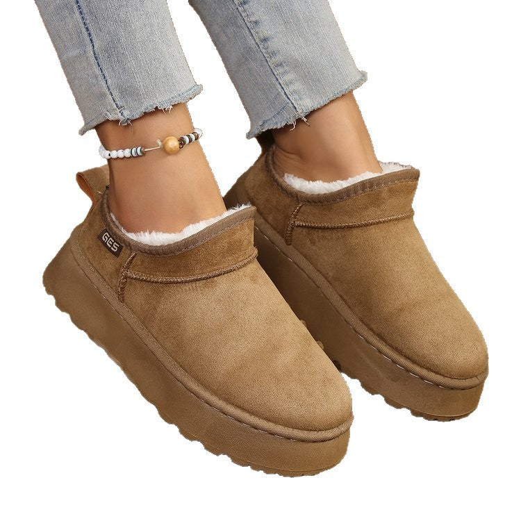 Plus size women's snow boots for export - new autumn/winter  collection: thick-soled, fleece-lined, extra thick, warm cotton shoes for women