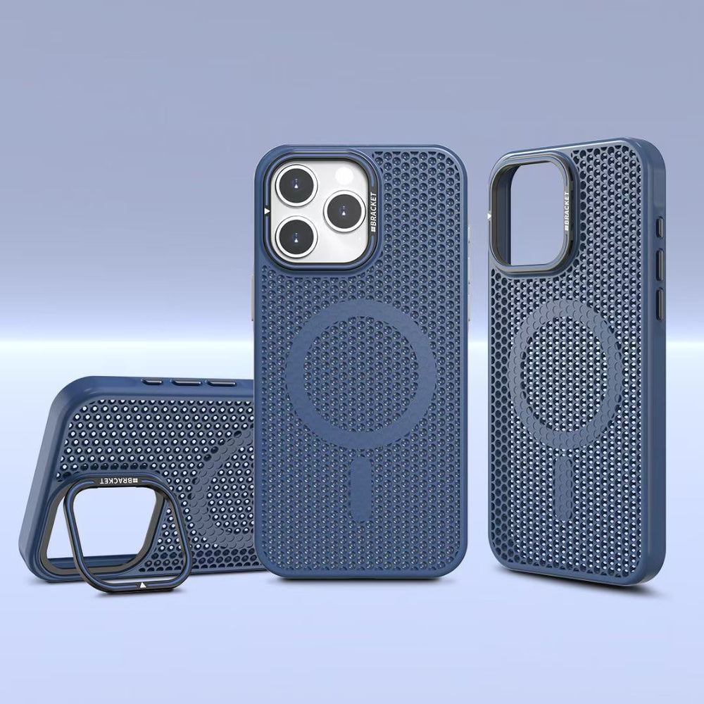 Premium mesh lens protection iphone 15/17 pro max case - breathable & heat dissipating for apple 14