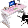 Computer desk for home bedroom student study desk minimalist tempered glass office writing table economical desktop