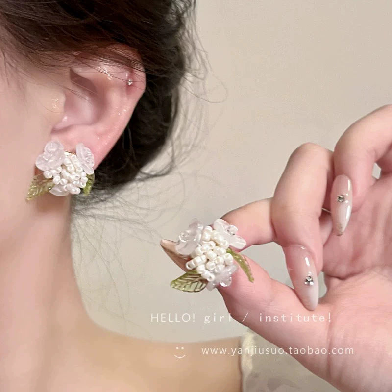 925 silver needle spring and summer flower earrings for women classy super fairy elegantbest selling earrings 2026 small fresh earrings