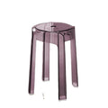 Minimalist chic stool - commercial grade, thickened, stackable, transparent round stool chair - acrylic chair, plastic stool for home use