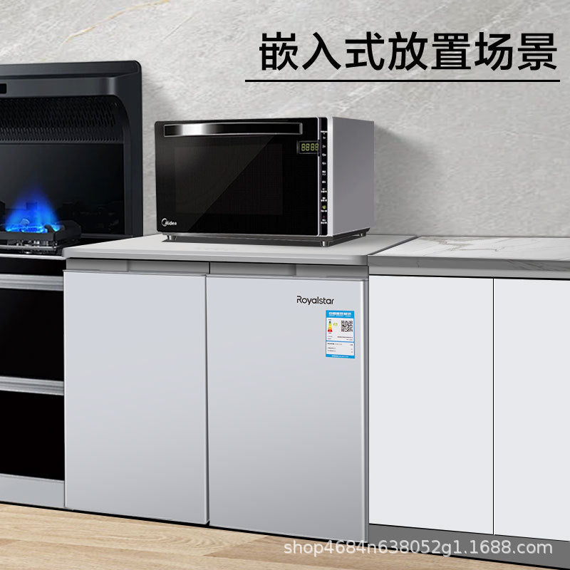Royalstar 226l double door dual temperature kitchen undercounter embedded horizontal refrigerator for home small air-cooled frost-free