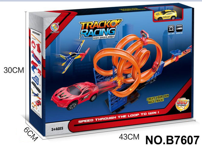 new arrival pull-back sports car puzzle assemble building blocks racing track diy track car kids toys amazon