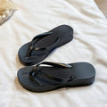 Thick sole flip-flops women's summeroutwear vacation seaside beach non-slip wedge heel flip-flops high heel sandals