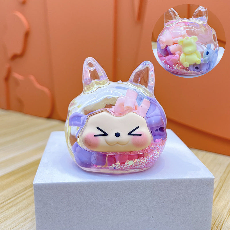 oversized three-dimensional quicksand KIKI shopping mall blind box figure desktop ornament car pendant DIY jewelry accessories