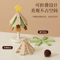 Christmas tree silicone insulation mat, a tree creative coaster, anti-scalding, foldable placemat, for home pot holder, daily use ornaments