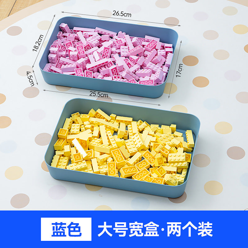 Children's toy parts sorting box Lego storage box Plastic stackable small particle building block partition storage box