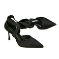 Huizhou aliexpress women's high heel sandals black fashion pointed toe cross strap stiletto heels pointed toe high heels