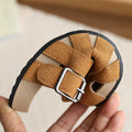 Kids baotou cut out half slippers girlsthick sole soft bottom slip-on outwear sandals plaidk-style birkenstock sandals